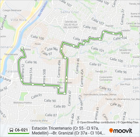 C6-021 bus Line Map