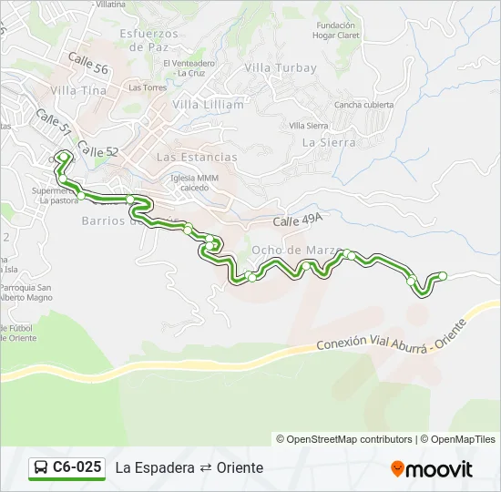 C6-025 Bus Line Map