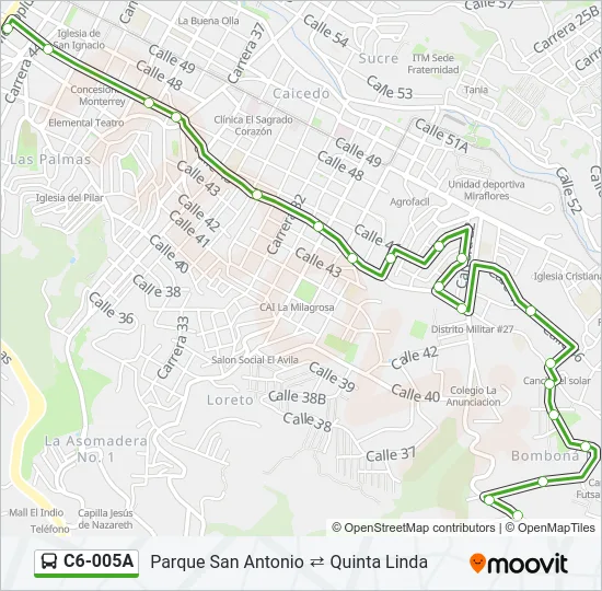 C6-005A Bus Line Map