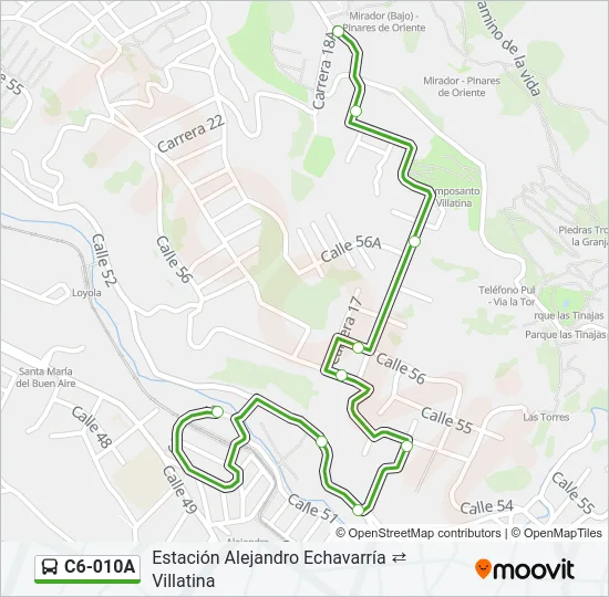 C6-010A Bus Line Map