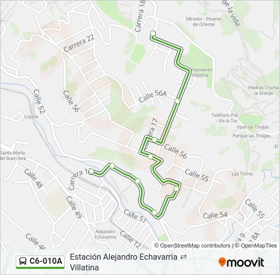 C6-010A Bus Line Map