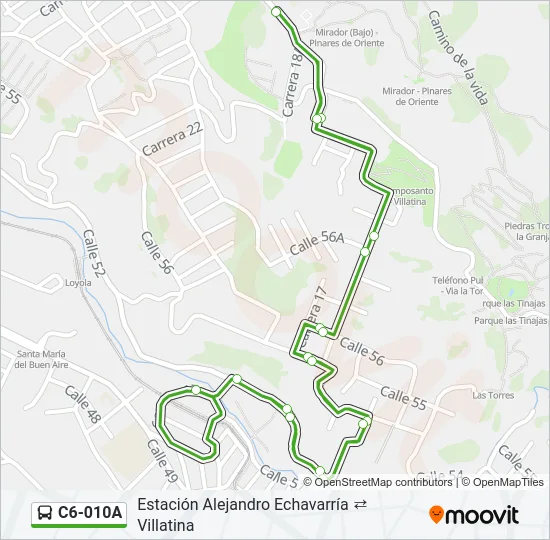 C6-010A Bus Line Map