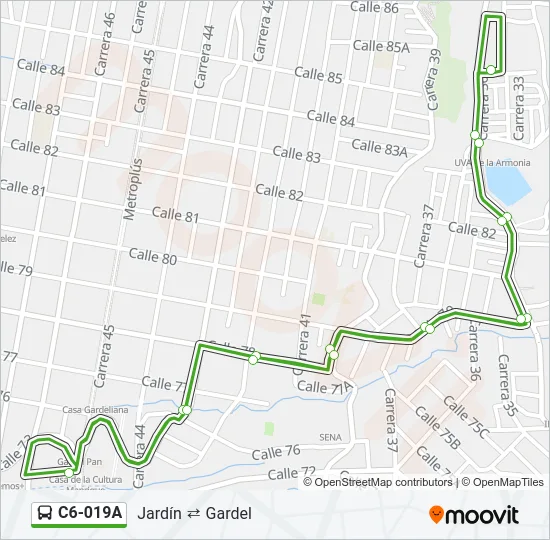 C6-019A Bus Line Map