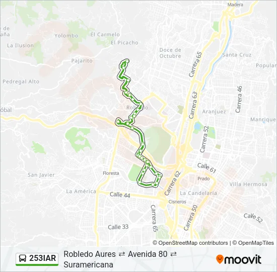 253IAR Bus Line Map