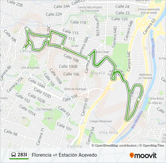 283I Bus Line Map