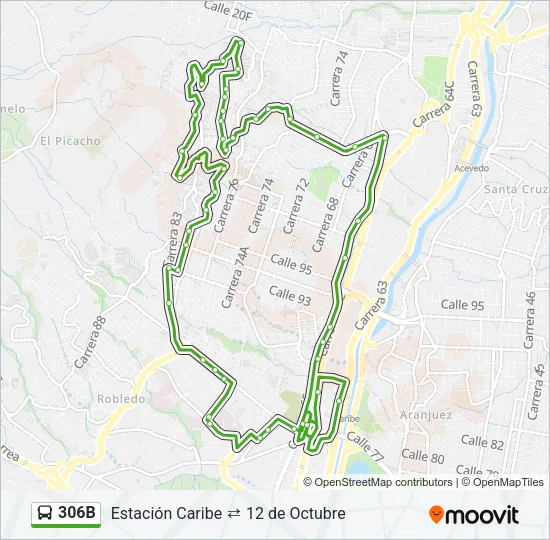 306B Bus Line Map