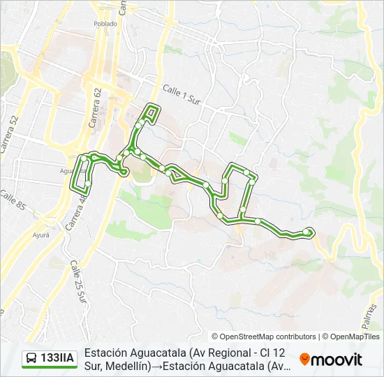 133IIA Bus Line Map