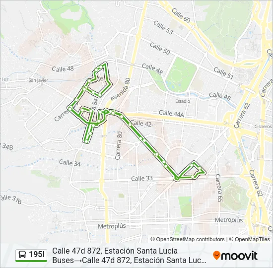 195I Bus Line Map