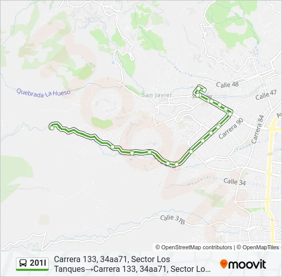 201I Bus Line Map