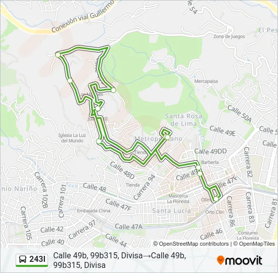 243I Bus Line Map