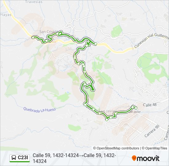 Mapa de C23I de autobús