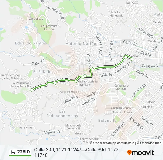 226ID Bus Line Map