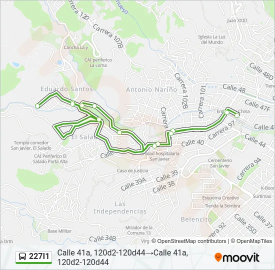 227I1 Bus Line Map