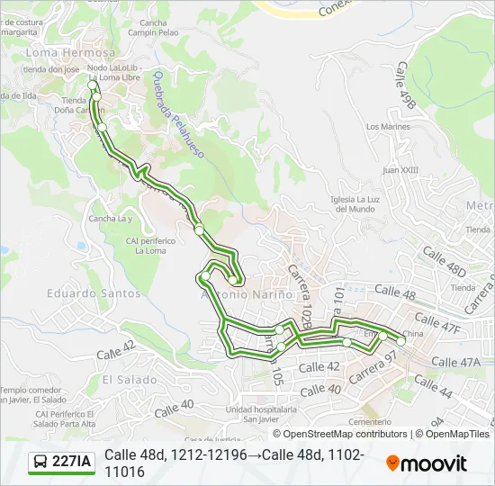 227IA Bus Line Map