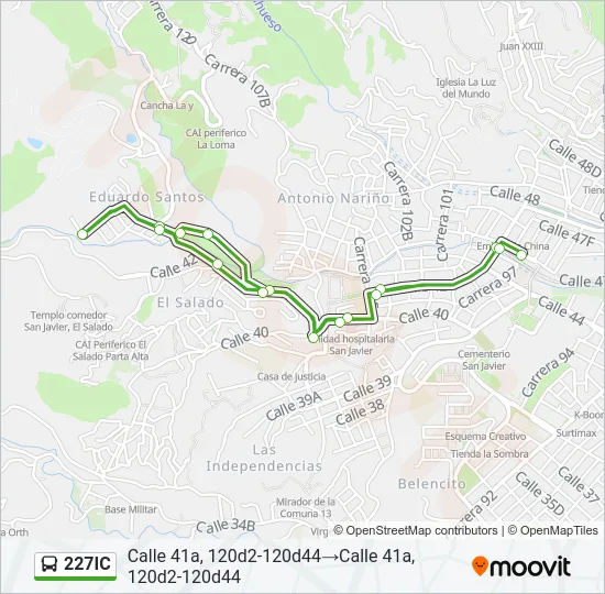 227IC Bus Line Map