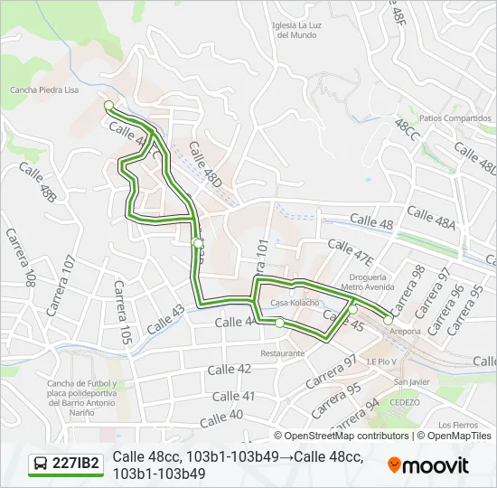 227IB2 Bus Line Map