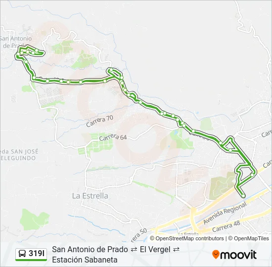 319I Bus Line Map