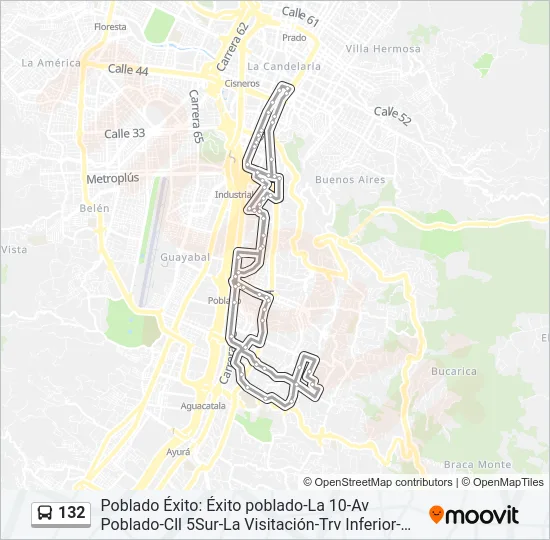 132 Bus Line Map