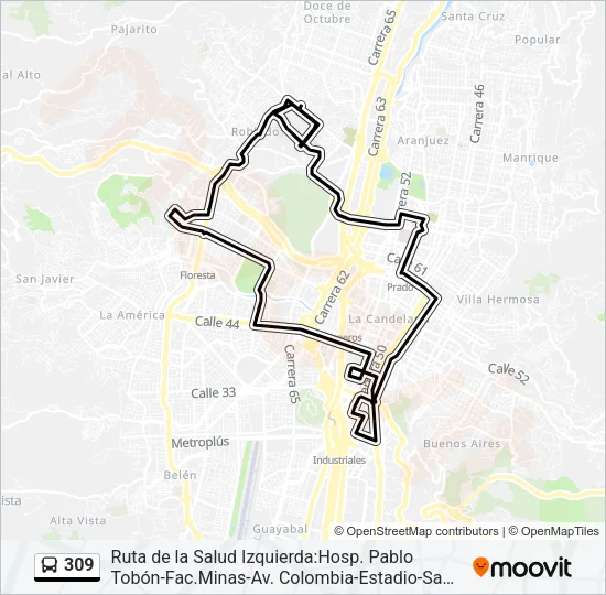 309 Bus Line Map