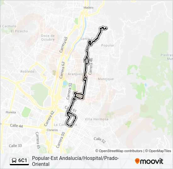 6C1 Bus Line Map