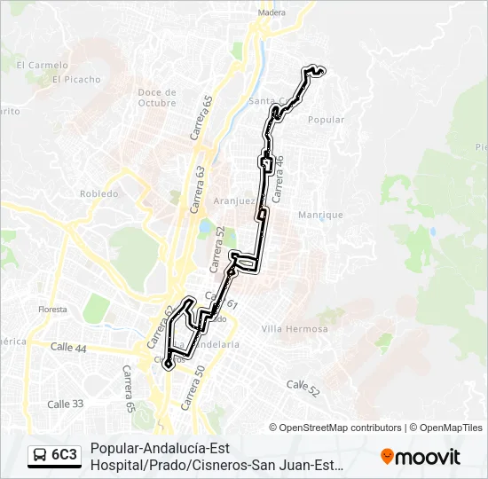 6C3 Bus Line Map