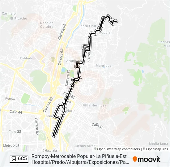 6C5 Bus Line Map