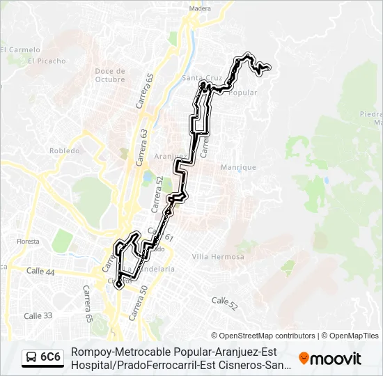 6C6 Bus Line Map