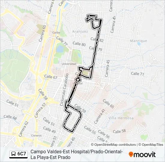 6C7 Bus Line Map