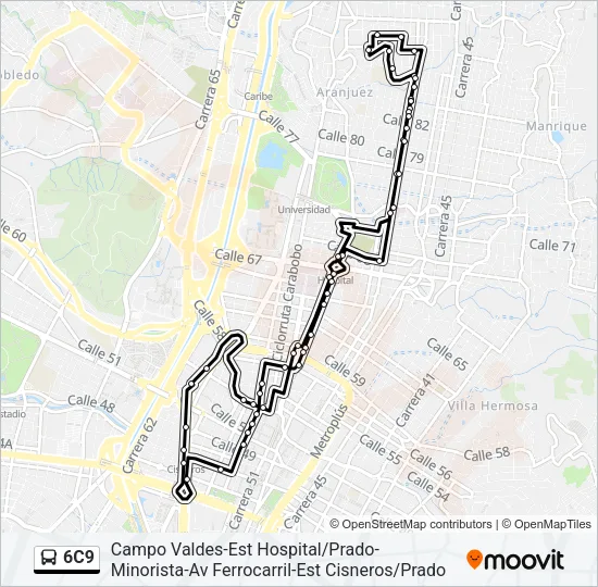 6C9 Bus Line Map