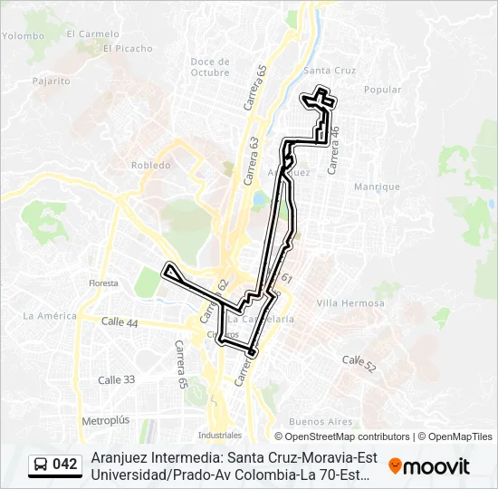 042 Bus Line Map