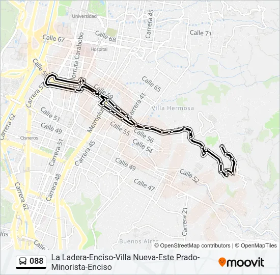 088 Bus Line Map