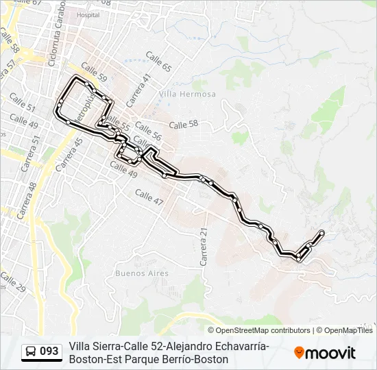 093 Bus Line Map