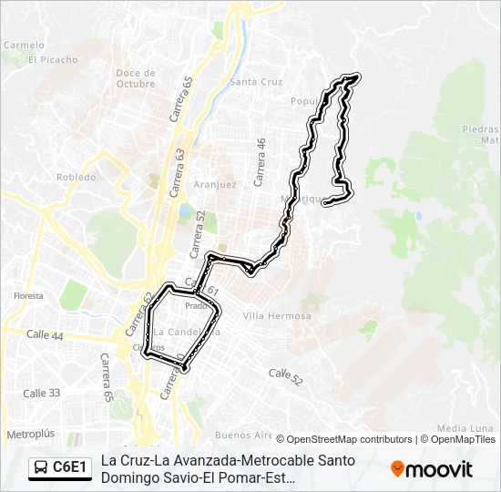 C6E1 Bus Line Map