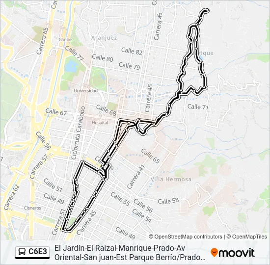 C6E3 Bus Line Map