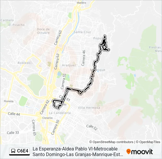 C6E4 Bus Line Map