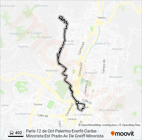 402 Bus Line Map