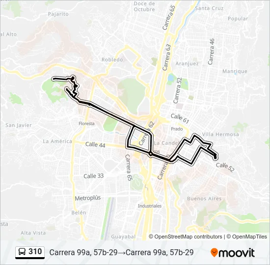 310 Bus Line Map