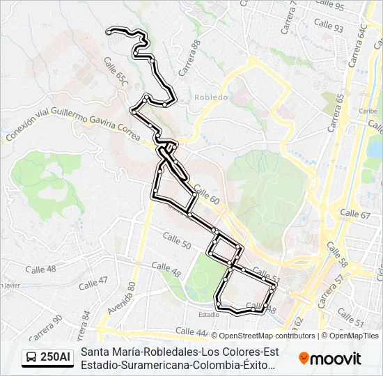 250AI Bus Line Map
