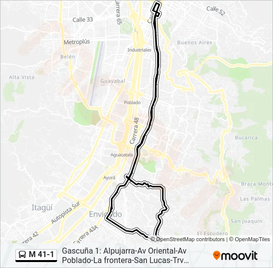 M 41-1 Bus Line Map