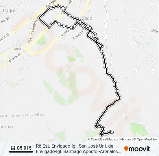 C5 015 Bus Line Map