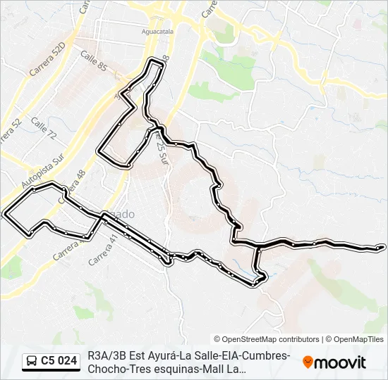 C5 024 Bus Line Map