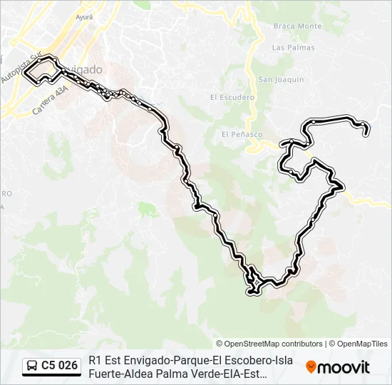 C5 026 Bus Line Map