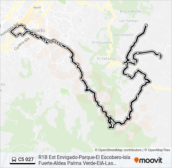 c5 027 Route: Schedules, Stops & Maps - Autopista Sur 59a, Estación ...