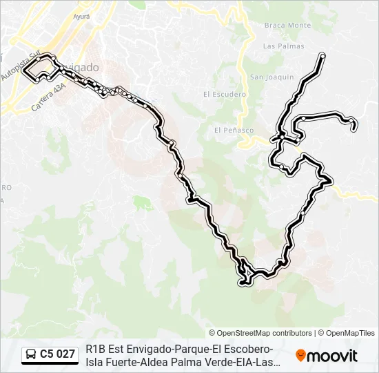 C5 027 Bus Line Map