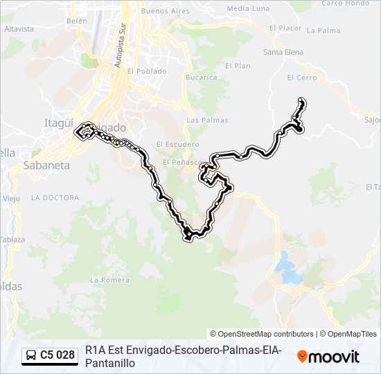 Mapa de C5 028 de autobús