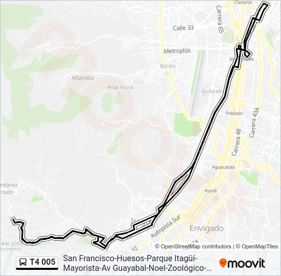 T4 005 Bus Line Map