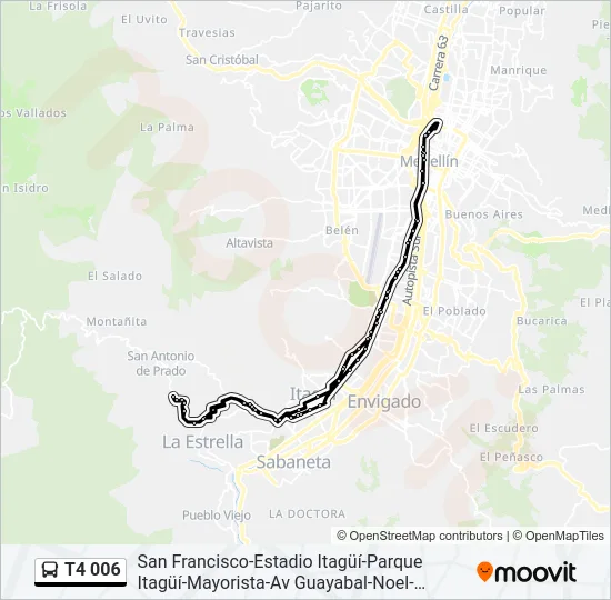 T4 006 Bus Line Map