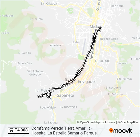 T4 008 Bus Line Map
