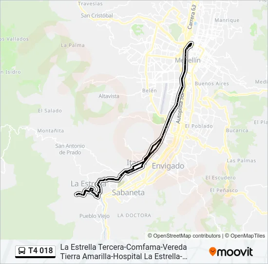 T4 018 Bus Line Map