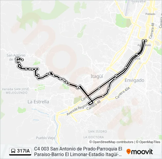 317IA Bus Line Map